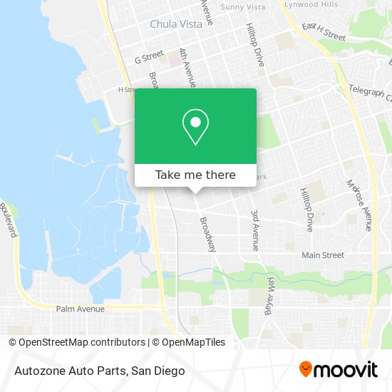 Mapa de Autozone Auto Parts