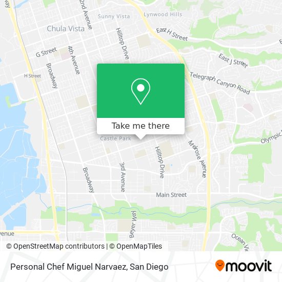 Personal Chef Miguel Narvaez map