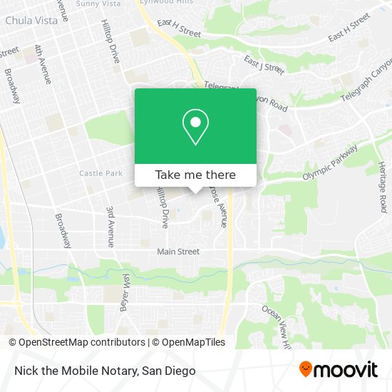 Nick the Mobile Notary map