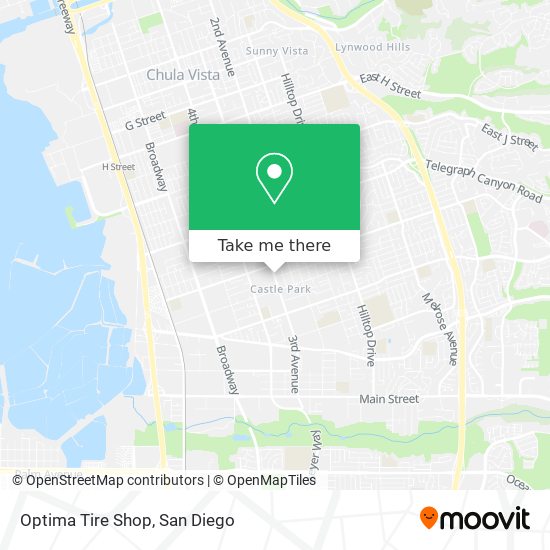 Mapa de Optima Tire Shop