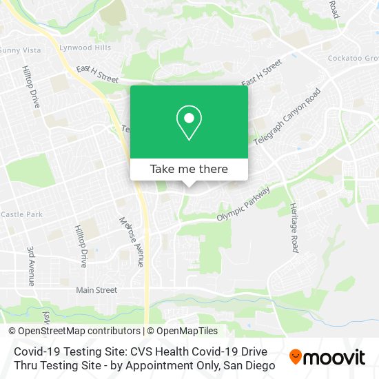 Covid-19 Testing Site: CVS Health Covid-19 Drive Thru Testing Site - by Appointment Only map