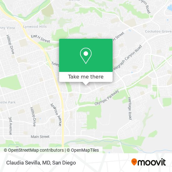 Claudia Sevilla, MD map