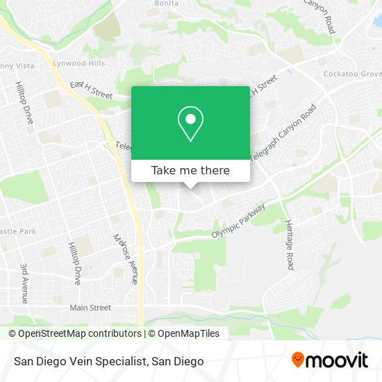 San Diego Vein Specialist map