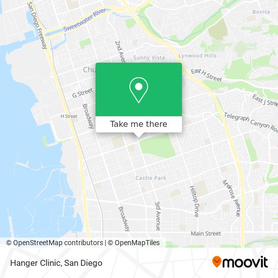 Hanger Clinic map