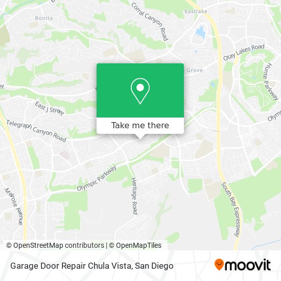 Garage Door Repair Chula Vista map