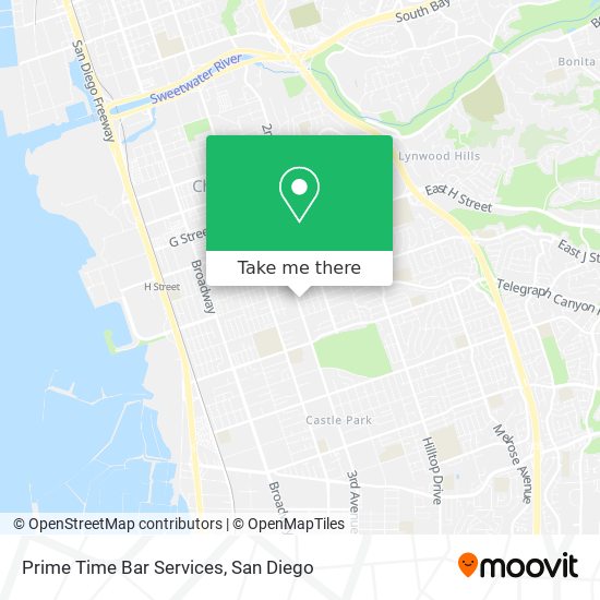 Mapa de Prime Time Bar Services