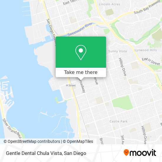 Gentle Dental Chula Vista map