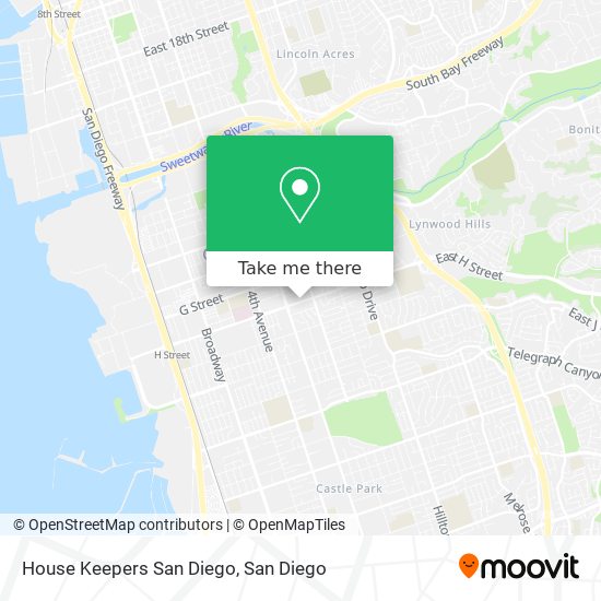 Mapa de House Keepers San Diego