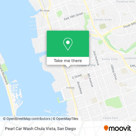 Pearl Car Wash Chula Vista map