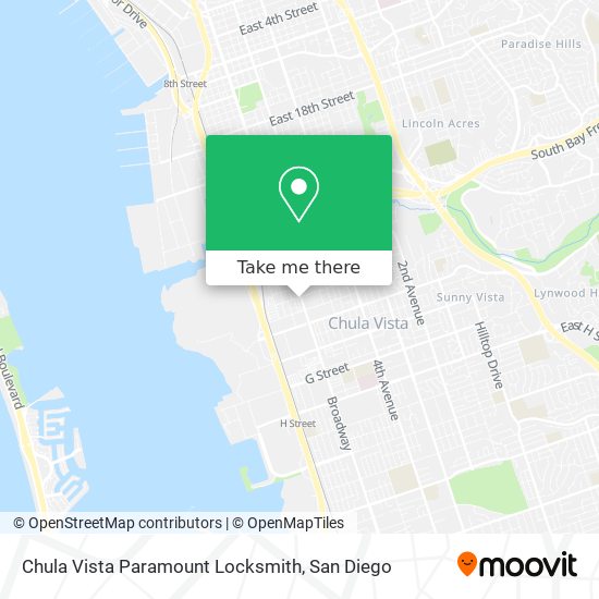 Mapa de Chula Vista Paramount Locksmith