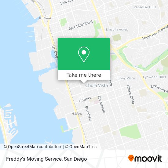 Freddy's Moving Service map