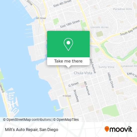 Milt's Auto Repair map