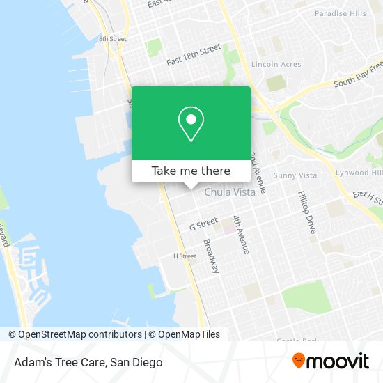 Adam's Tree Care map