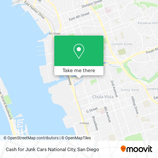 Cash for Junk Cars National City map