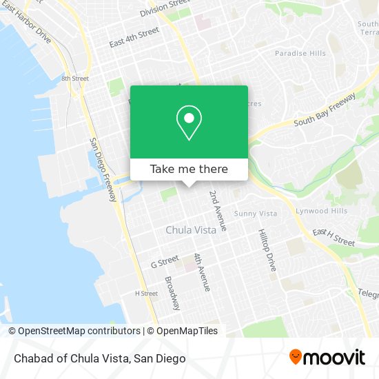 Chabad of Chula Vista map