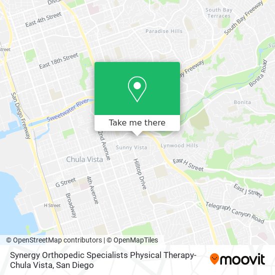 Synergy Orthopedic Specialists Physical Therapy- Chula Vista map