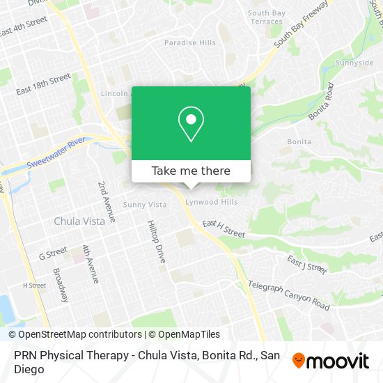 PRN Physical Therapy - Chula Vista, Bonita Rd. map