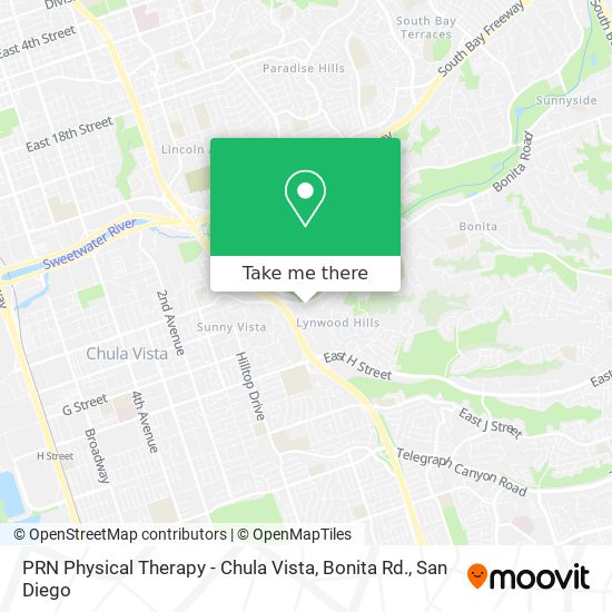 Mapa de PRN Physical Therapy - Chula Vista, Bonita Rd.