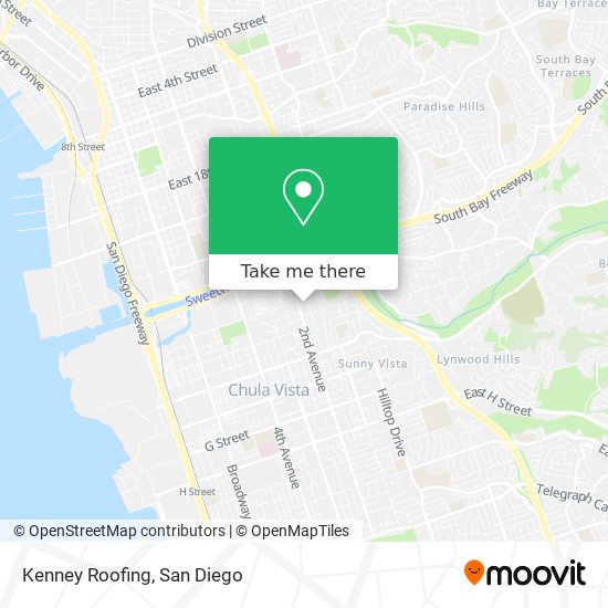 Kenney Roofing map