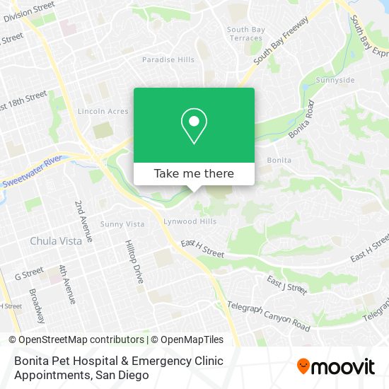 Bonita Pet Hospital & Emergency Clinic Appointments map