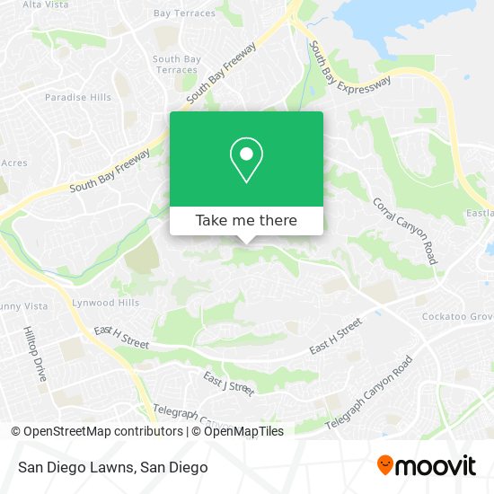 Mapa de San Diego Lawns
