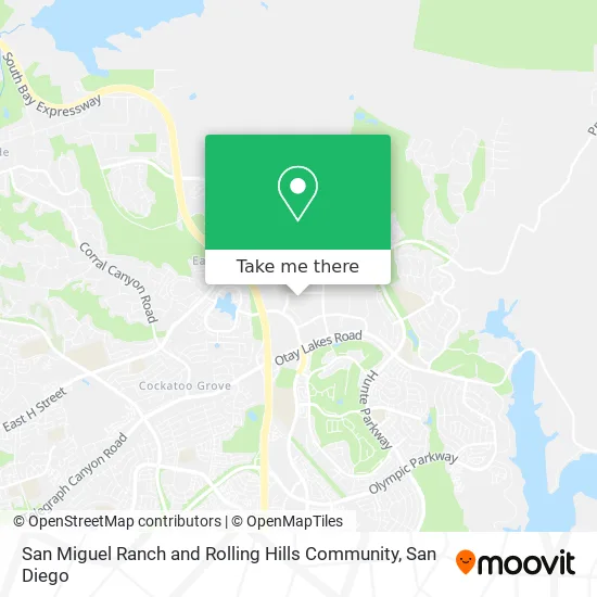 Mapa de San Miguel Ranch and Rolling Hills Community