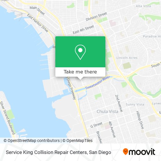 Service King Collision Repair Centers map