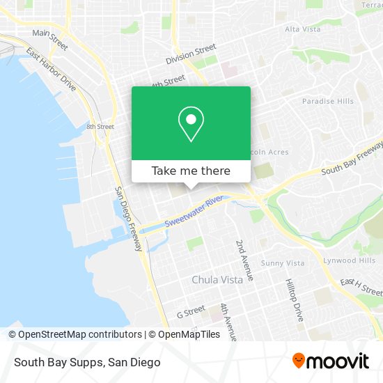 South Bay Supps map