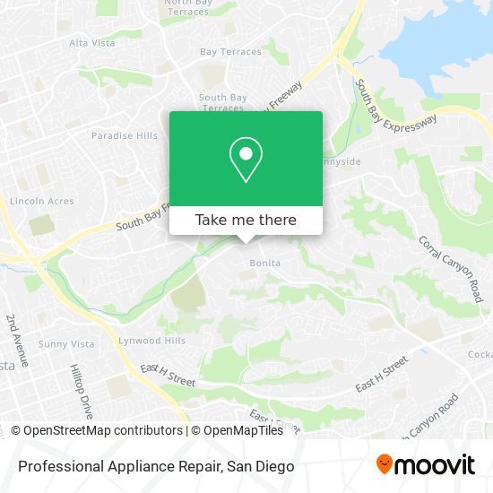 Mapa de Professional Appliance Repair