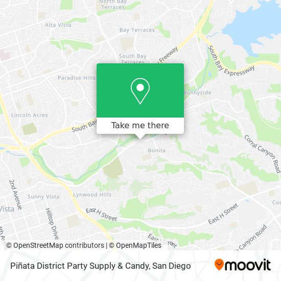 Mapa de Piñata District Party Supply & Candy