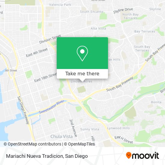 Mariachi Nueva Tradicion map