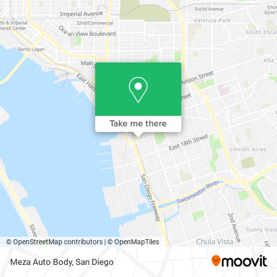 Meza Auto Body map