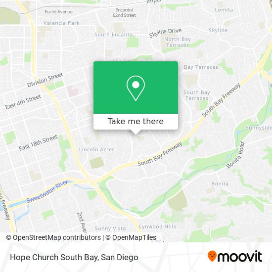 Mapa de Hope Church South Bay