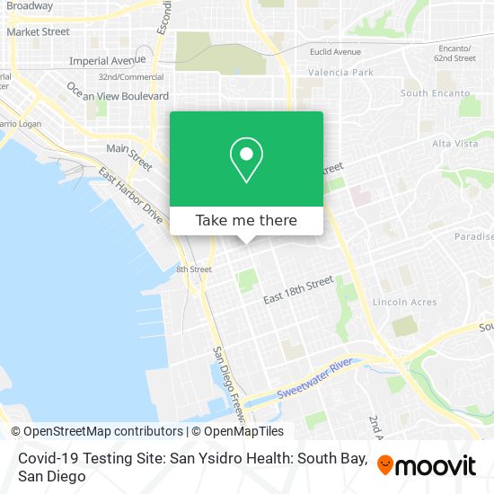 Covid-19 Testing Site: San Ysidro Health: South Bay map