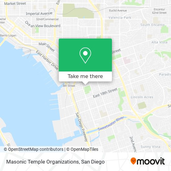 Masonic Temple Organizations map
