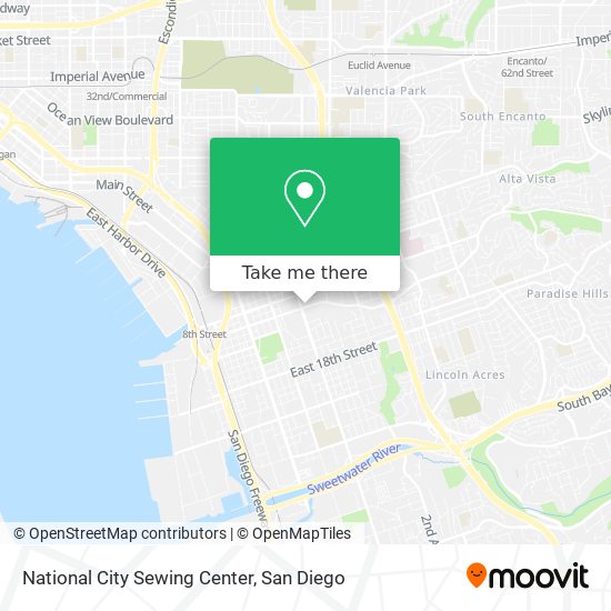 National City Sewing Center map