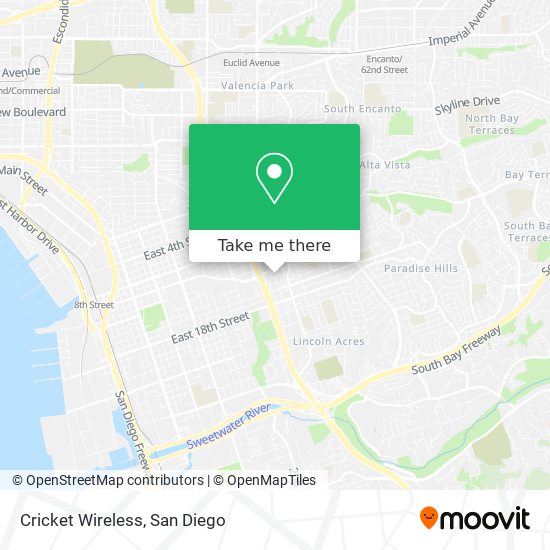 Mapa de Cricket Wireless