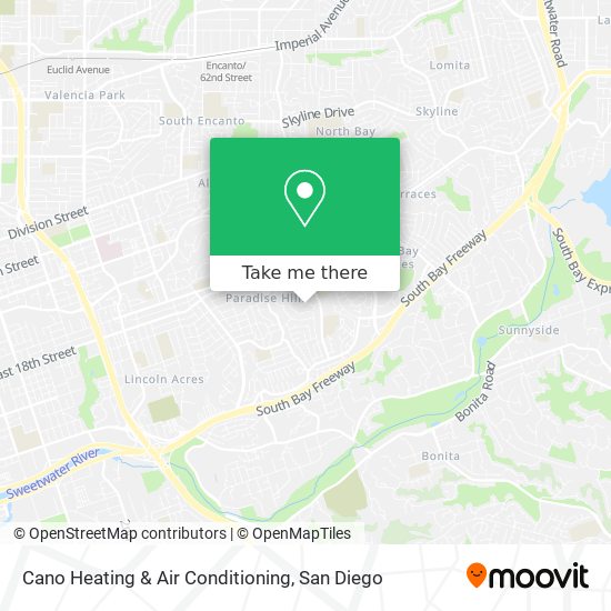 Cano Heating & Air Conditioning map