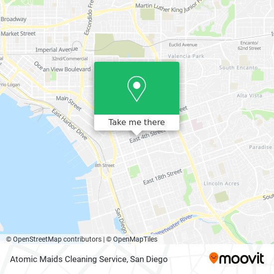 Atomic Maids Cleaning Service map