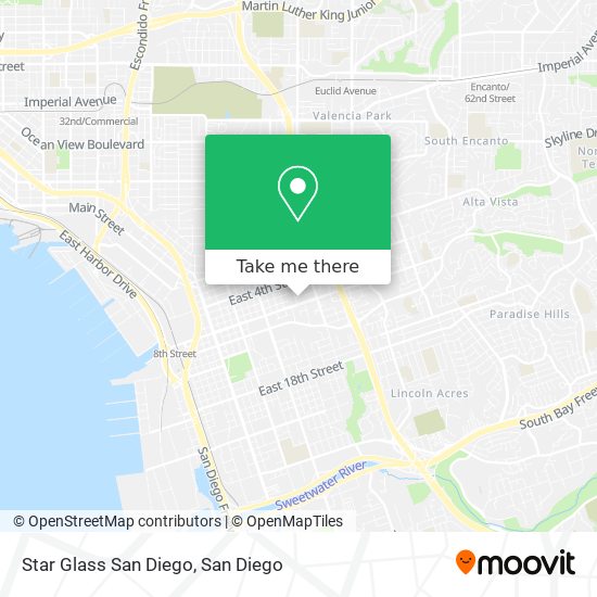 Mapa de Star Glass San Diego