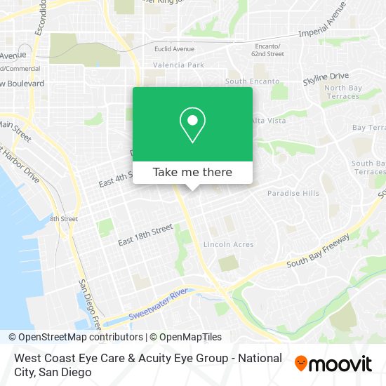 West Coast Eye Care & Acuity Eye Group - National City map