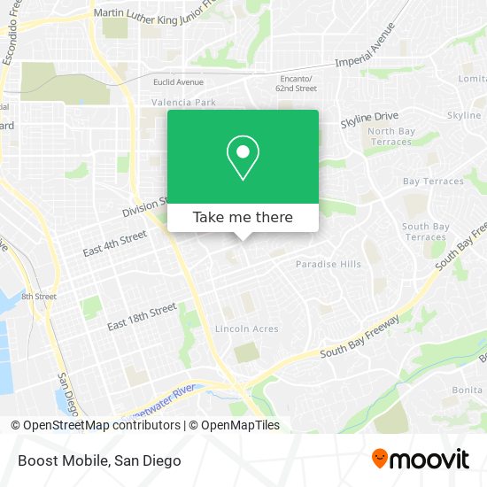 Mapa de Boost Mobile