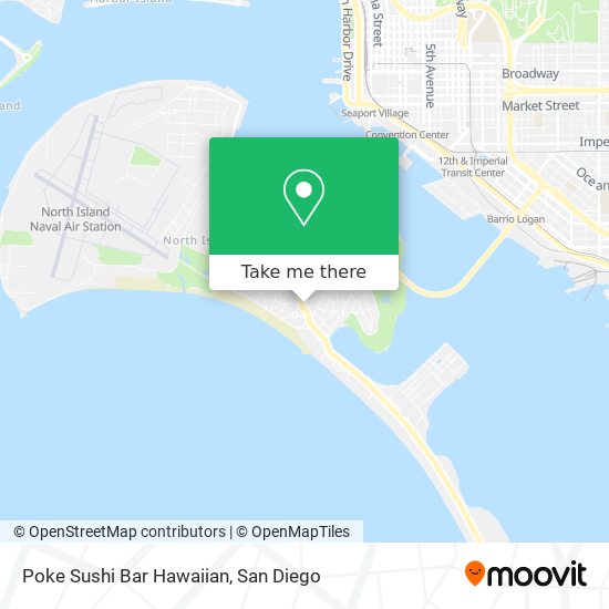 Poke Sushi Bar Hawaiian map