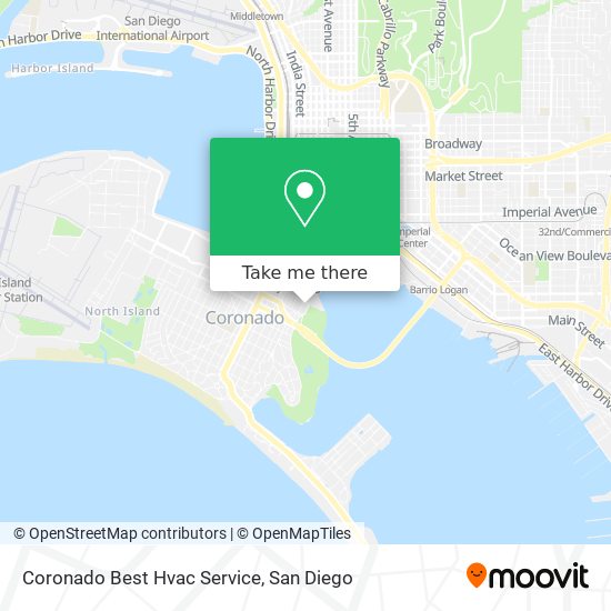 Coronado Best Hvac Service map