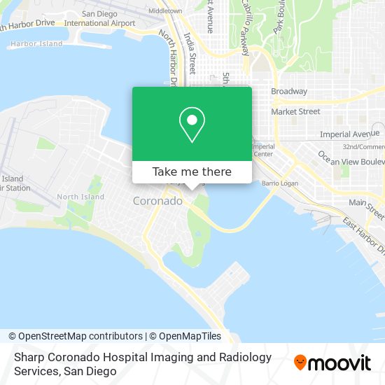 Mapa de Sharp Coronado Hospital Imaging and Radiology Services