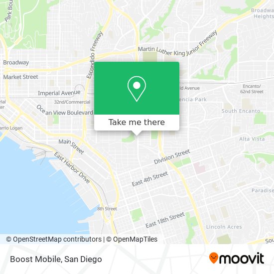 Mapa de Boost Mobile