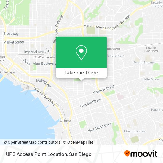 UPS Access Point Location map