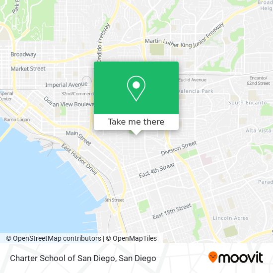 Charter School of San Diego map