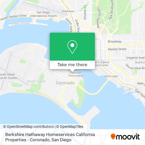 Mapa de Berkshire Hathaway Homeservices California Properties - Coronado