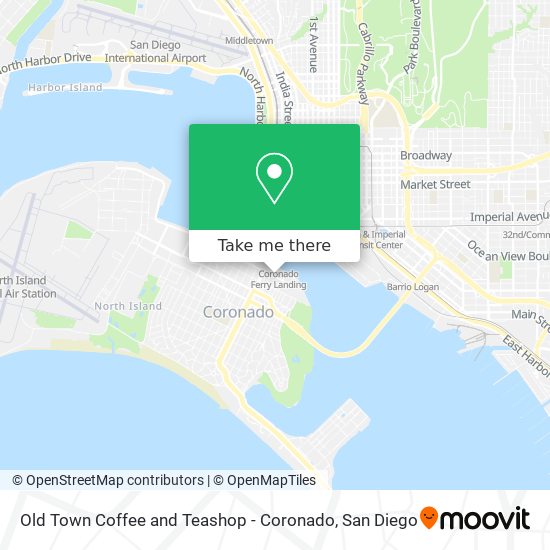 Old Town Coffee and Teashop - Coronado map